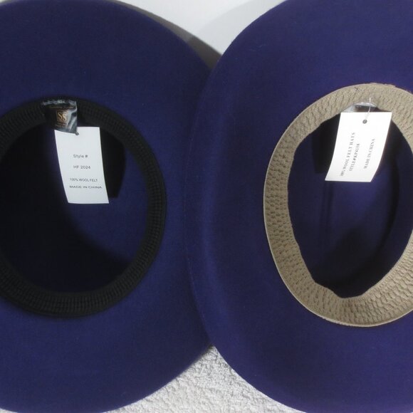 NEW Something Special Hats Lot of 2 Purple Wool Wide Brim Bowler & Bolero Size 7 main image 11
